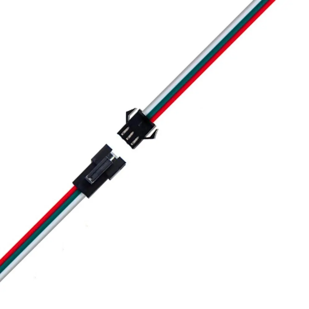 Arnés de cable LED macho hembra de 3 pines JST SM