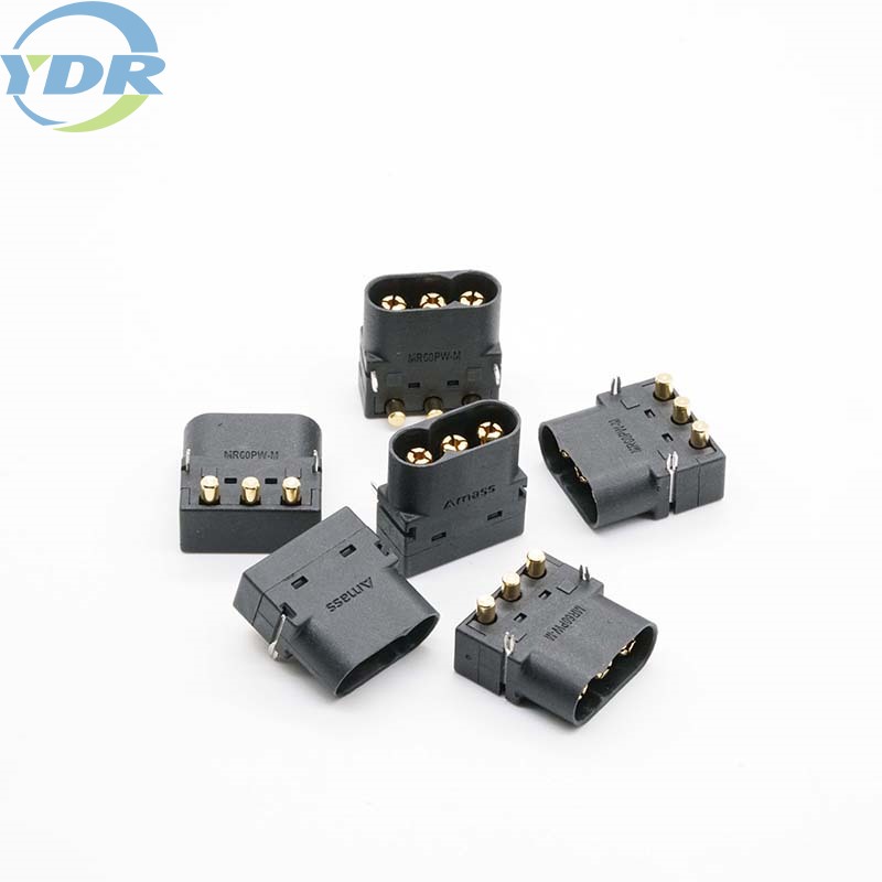 MR60PW-M Black Straight 180 Degree Battery Connector 3Pin PCB Pin Header