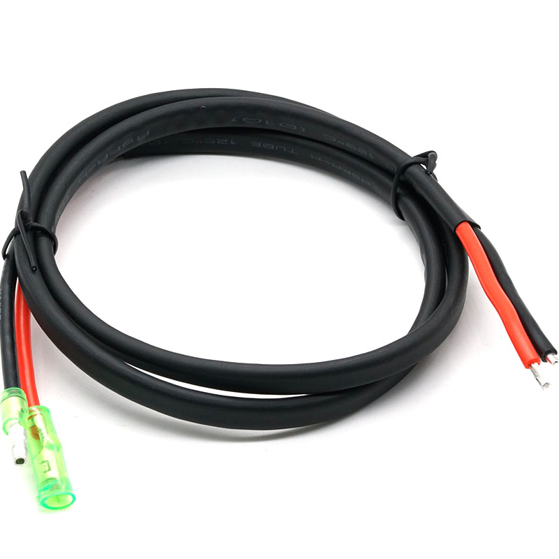 Teflon cable wire harness with bullet plug with sheath black red for electronic products customizable