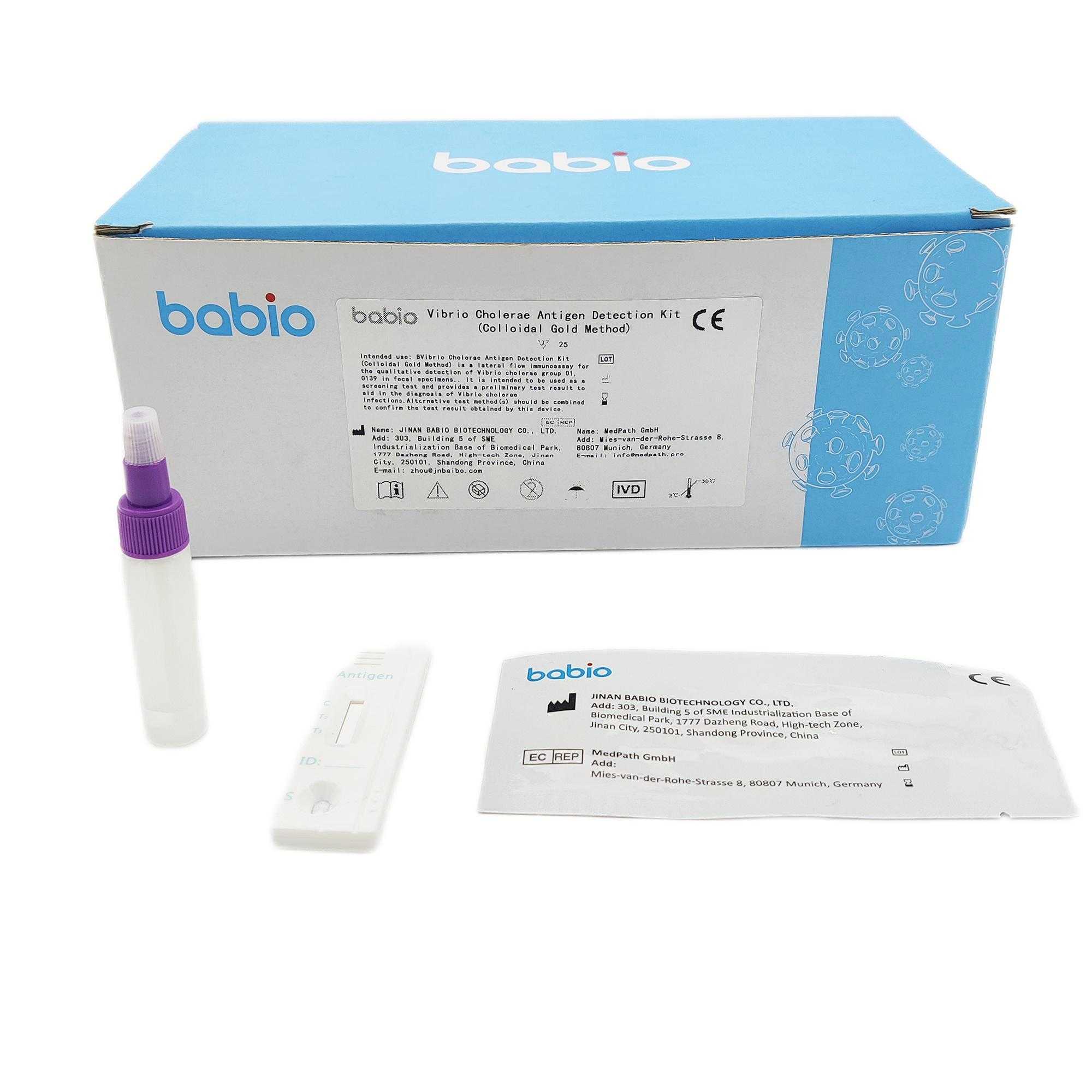 Kit de detectare a antigenului Vibrio Cholerae (metoda aurului coloidal)