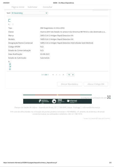 Nanbaibo Biologics உருவாக்கிய புதிய கொரோனா வைரஸ் (SARS-CoV-2) ரேபிட் ஆன்டிஜென் கண்டறிதல் ரியாஜென்ட் (கூழ் தங்க முறை) இத்தாலியா 