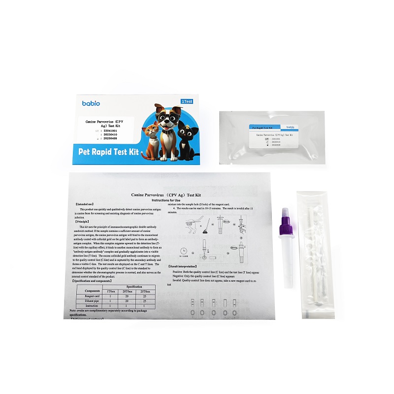 Canine parvovirus antigen (CPV Ag) test kit