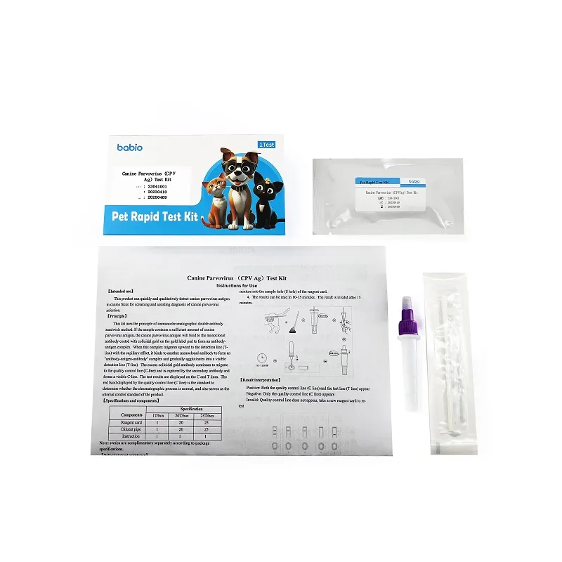 Kit de test de l'antigène du parvovirus canin (Ag CPV)