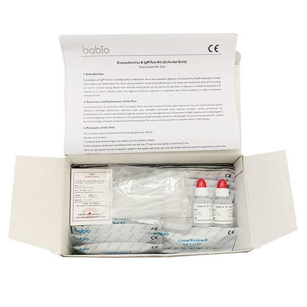 Coxsackievirus B IgM Test Dəsti (Koloidal Qızıl)