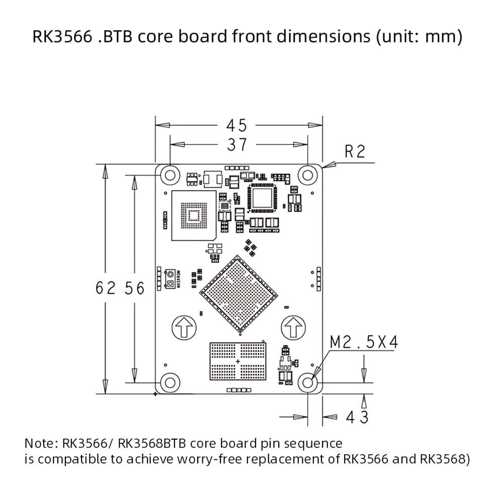 Rockchip RK3566 BTB Motherboard