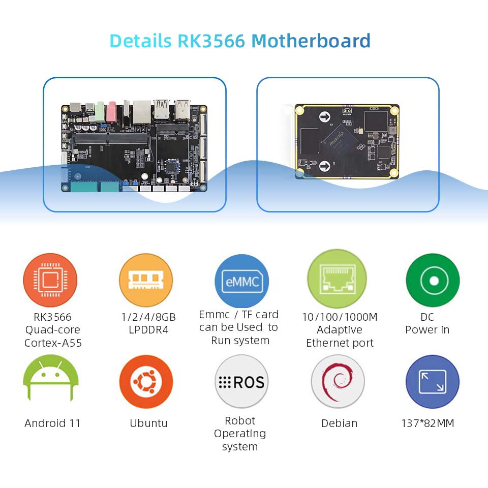 Rockchip RK3566 BTB Motherboard