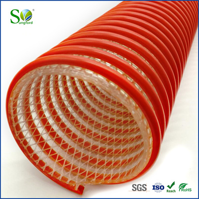 Corrugated Clear Braided PVC Suction and Transfer Hose