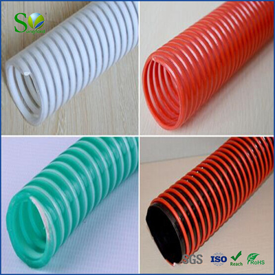 Spiraliniu būdu sustiprinta PVC siurbimo žarna