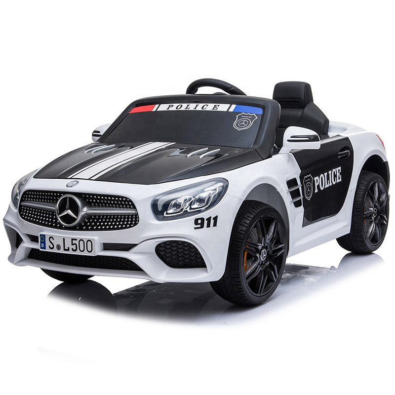 Carro de polícia infantil 12v licenciado Benz Sl500 Edition