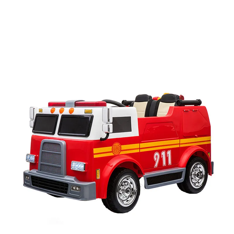 2019 Crianças montam carro de bombeiros, caminhão de bombeiros infantil Rc, carro com bateria eletrônica de 12v