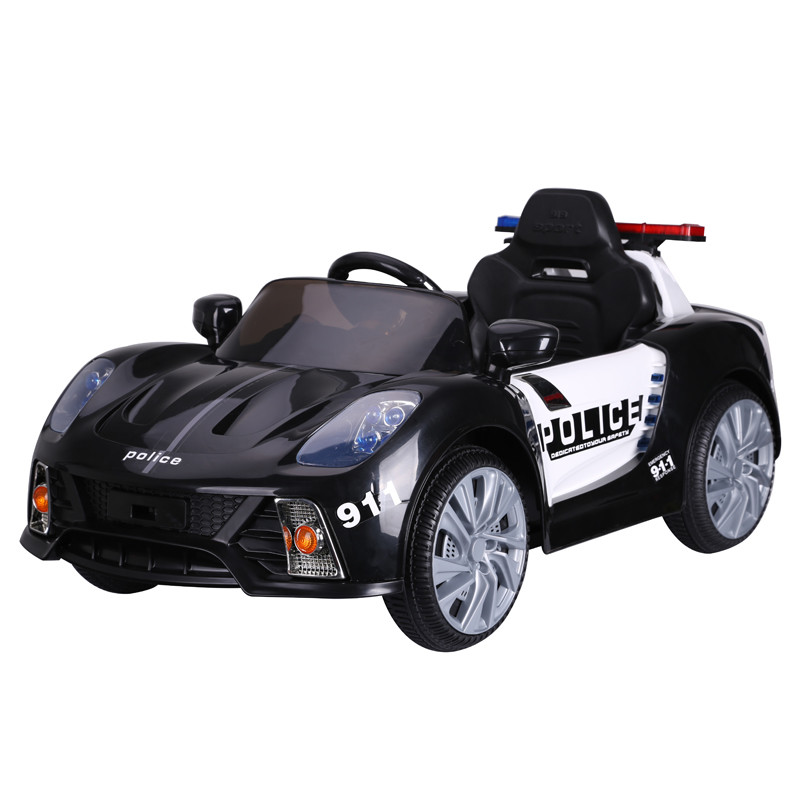 2019 नई बच्चों की बैटरी चालित कारें रिमोट कंट्रोल के साथ पुलिस कार पर सवारी करती हैं