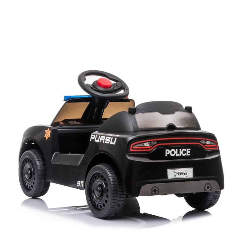 2020 Electric Cars For Kids To Drive Ride On Police Car With Push Bar - 4 