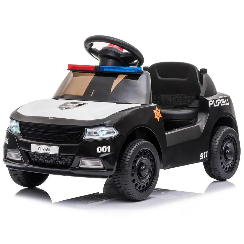 2020 Sähköautot lapsille, jotka ajavat poliisiautolla työntöpalkilla