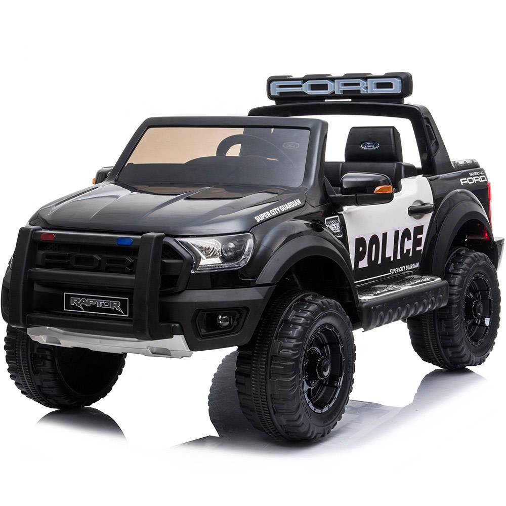 2021 Los niños viajan en el coche de policía de juguete Jeep eléctrico grande con licencia para niños con control remoto