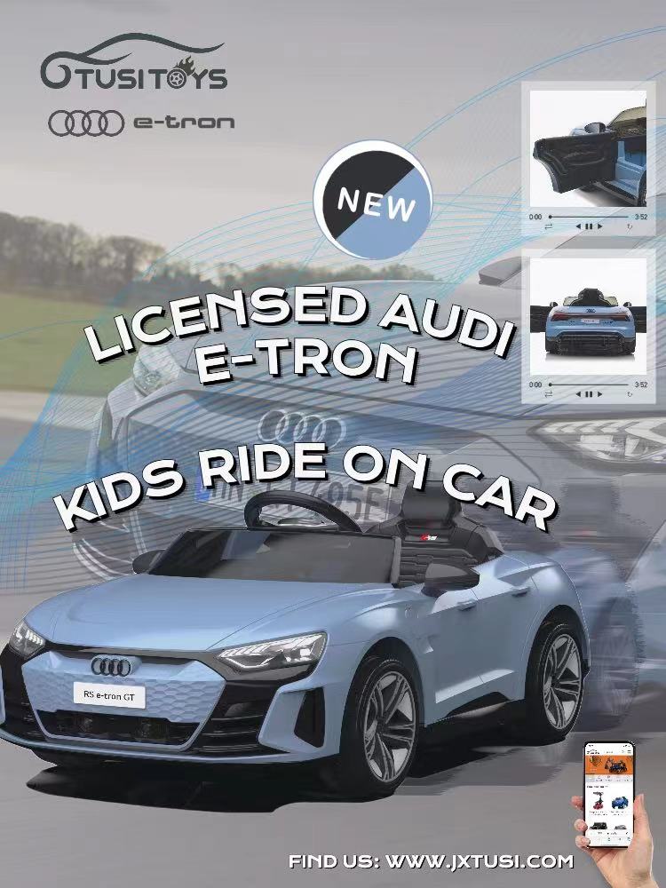 Anak-anak RS E-Tron Audi menaiki kereta