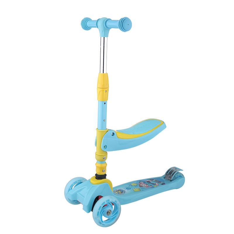 Adjustable Flicker Wheel Scooters For Kids With Seat - 1