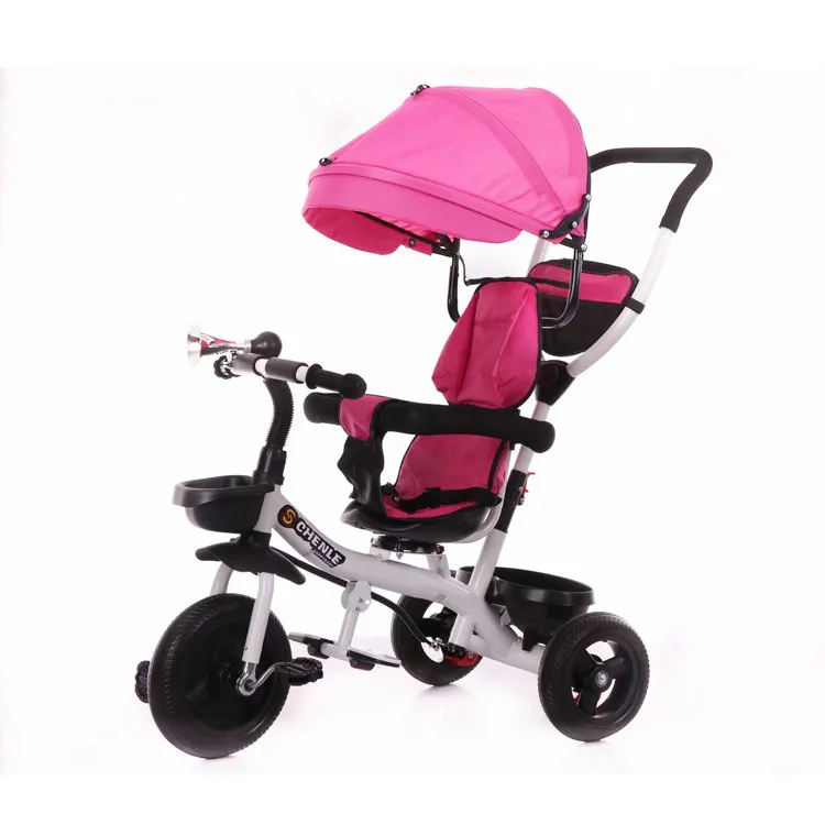 Luchtband 12inch kinderfiets met drie wielen / baby driewielermodellen Pedaalfiets