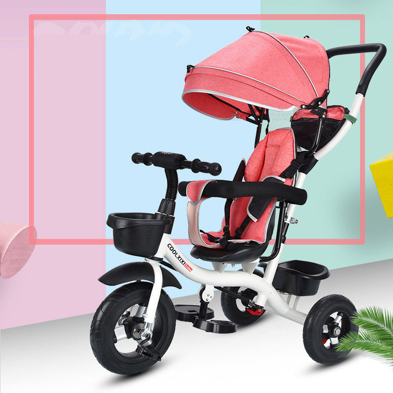 Cochecito de bebé plegable nuevo diseño barato triciclo de bicicleta de tres ruedas