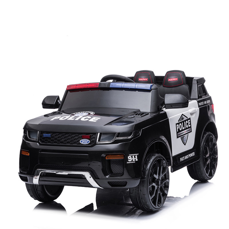 Günstige Polizei-Elektroauto für Kinder zum Spielen mit Fernbedienung