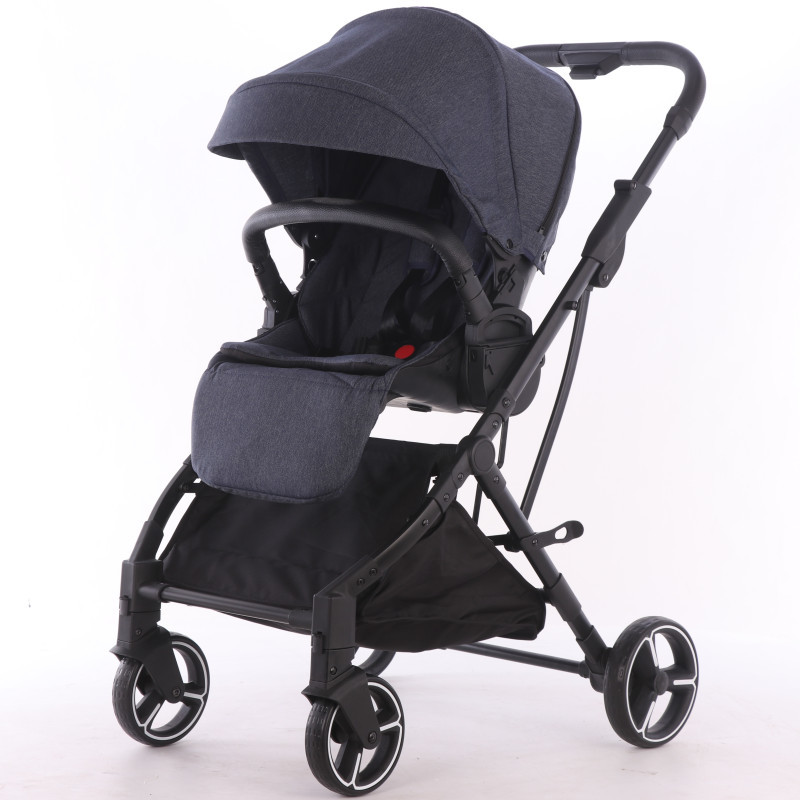 Högkvalitativ barnvagn babybil lätt vikbar