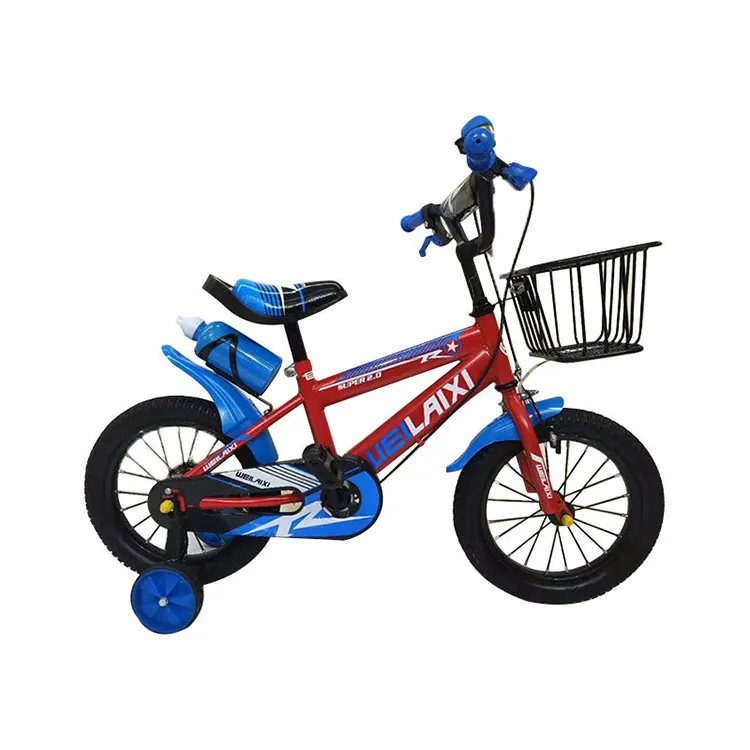 स्टील किड्स बाइक्स/नया मॉडल 12 इंच साइकिल बच्चे/ओम के लिए सस्ते 4 व्हील चिल्ड्रन बाइक 3 से 5 साल के बच्चे के लिए