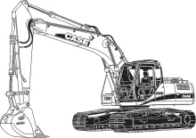 Forholdsregler for hydrauliske gravemaskiner