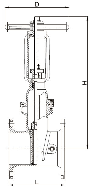 DIN PN16 Rising Stem Resilient-Seated(OS and Y) Gate Valve