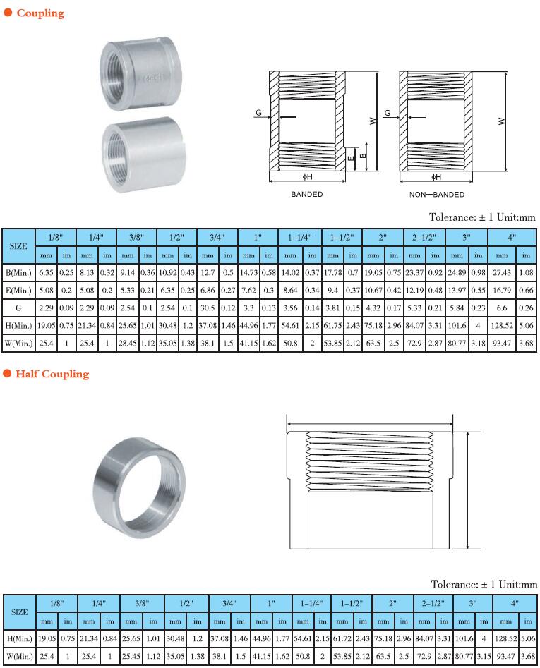 Investment Casting Stainless Steel Screwed Fittings(SP-114)