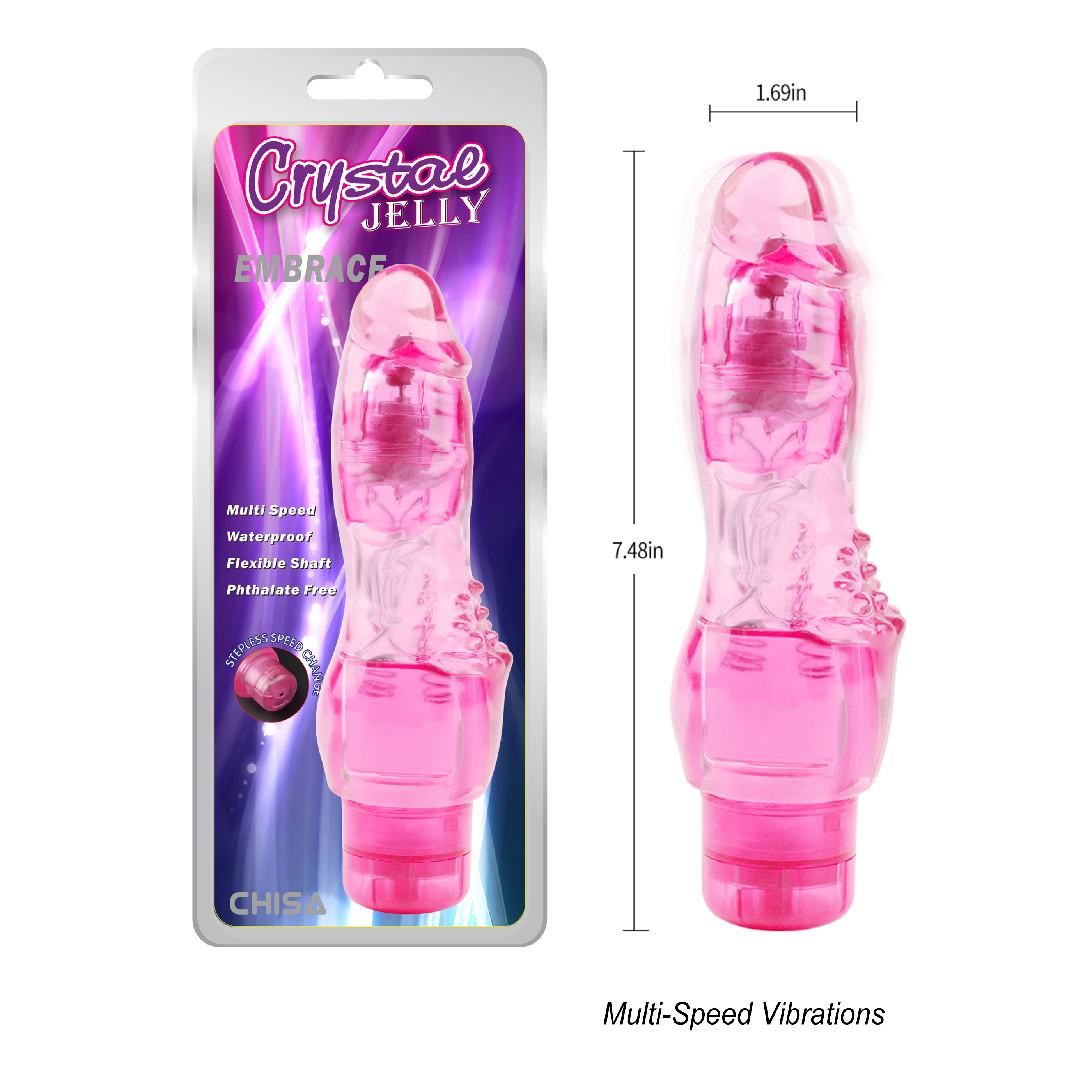 Realistic dildos Embrace-Pink - 0 