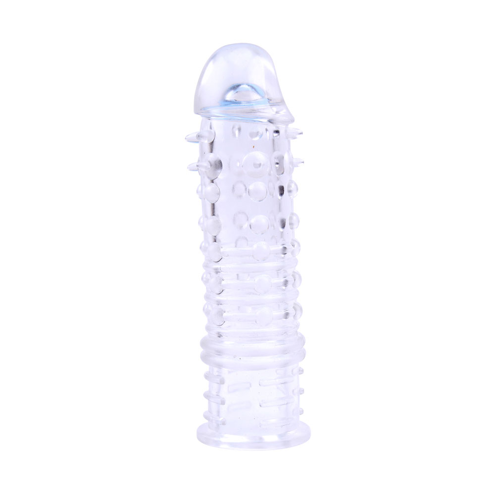 Swirls Sleeve-Clear TPE Wearable Increasing Penis Sleeve - 1 