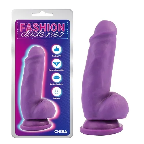 Dildo pentru penis cu dublă densitate de 6,9 ​​inchi, violet