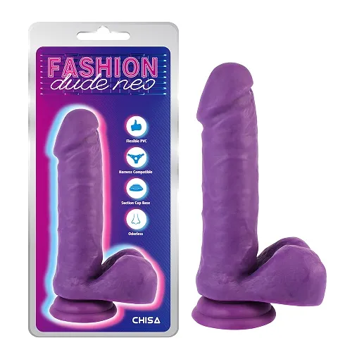 Dildo viola a doppia densità da 7,6 pollici