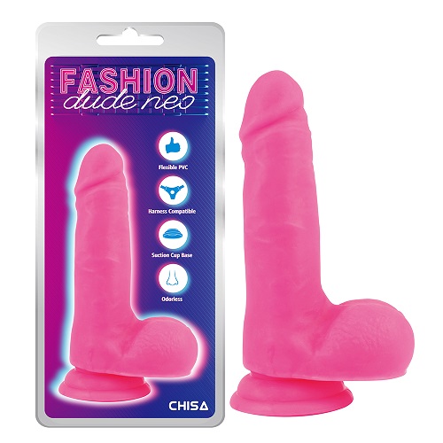 7-calowy penis o podwójnej gęstości w kolorze różowym