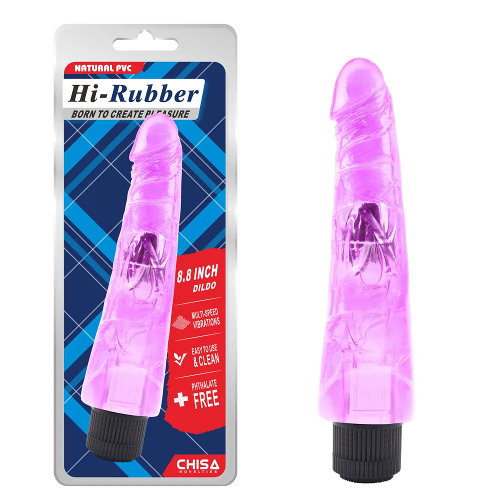 Dildo vibrante da 8,8 pollici-viola