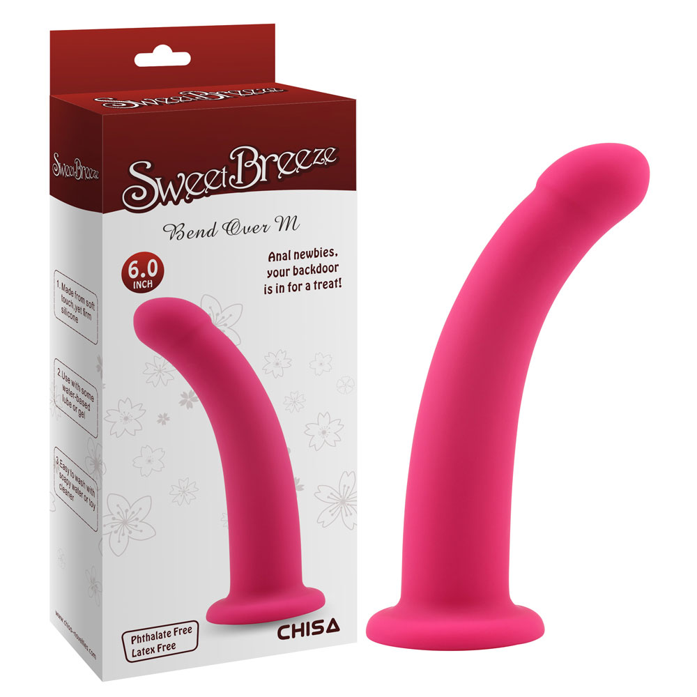 Bend Over M-Pink Siliconel Soft Dildos