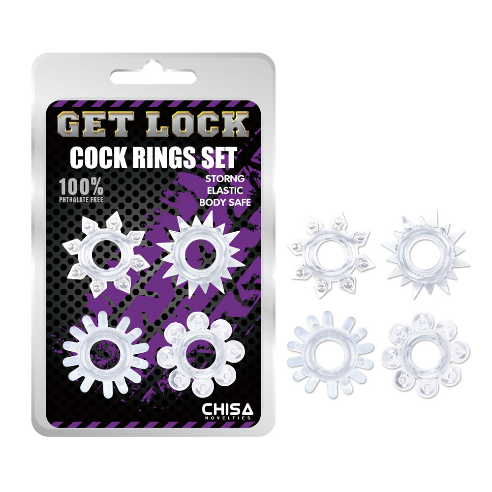 Cock Rings Set-Clear - 0