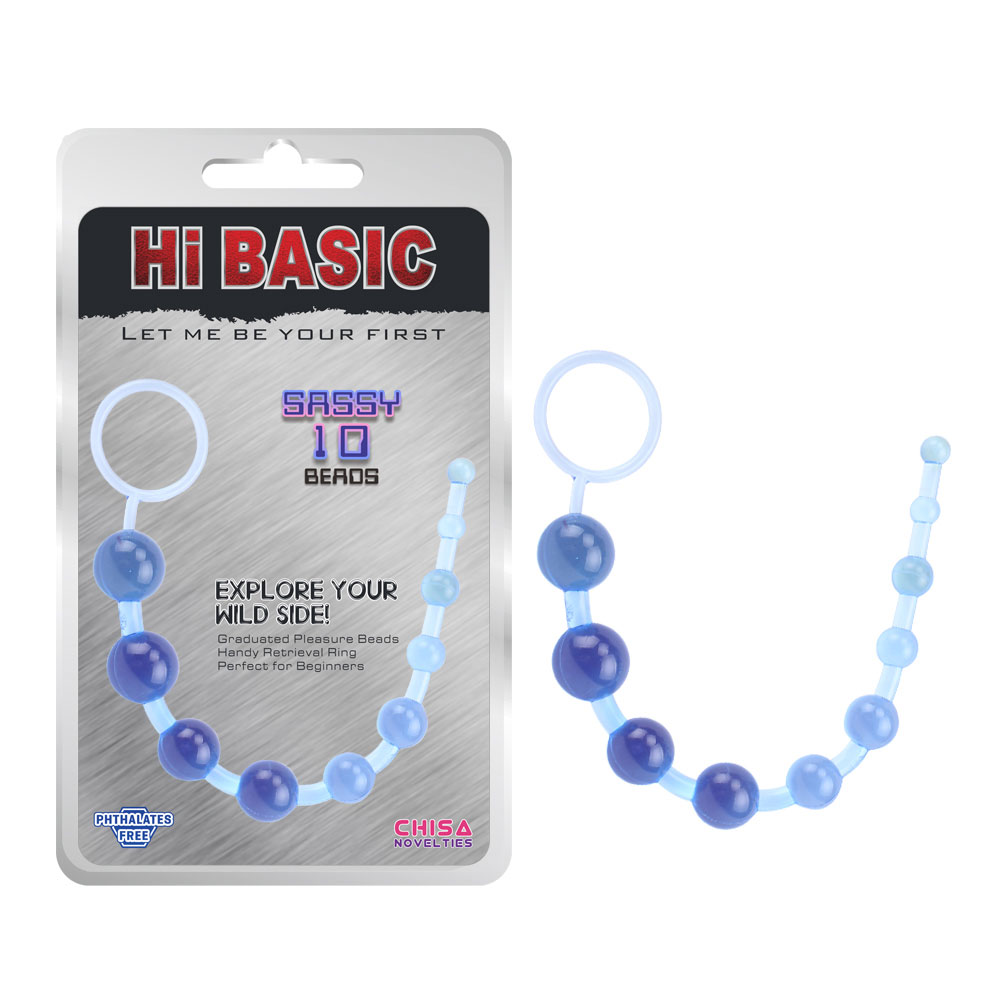 SASSY Anal Beads-Blue - 0 