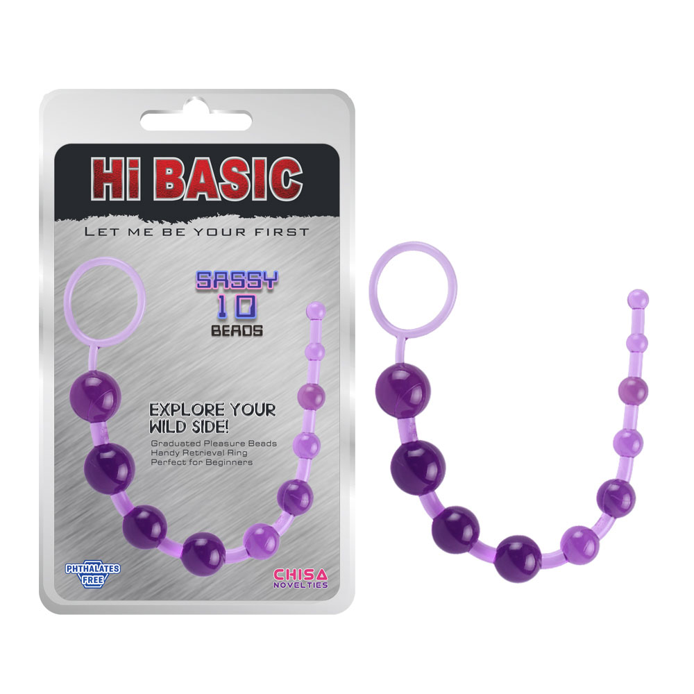 SASSY Anal Beads-Purple - 0