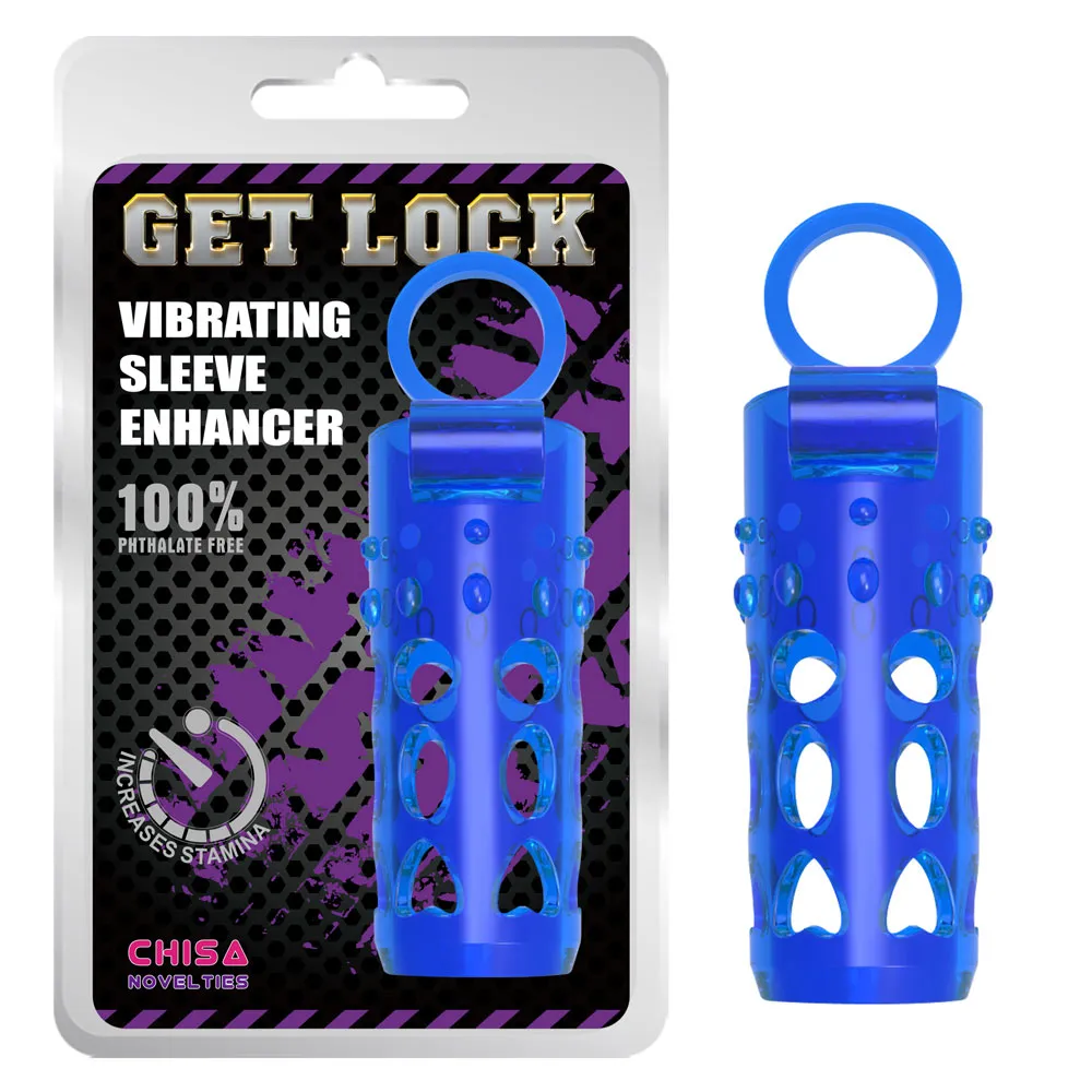 Vibrating Sleeve Enhancer-Blue