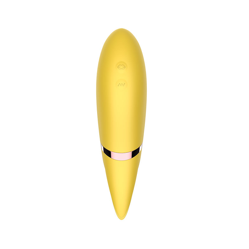 Birdie Shaped Vibe With Suction Functions By Dual Motors Yellow
