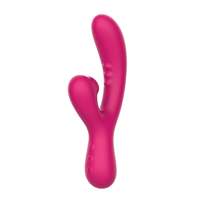 Duo Silicone Rabbit With Suction Functions Pink