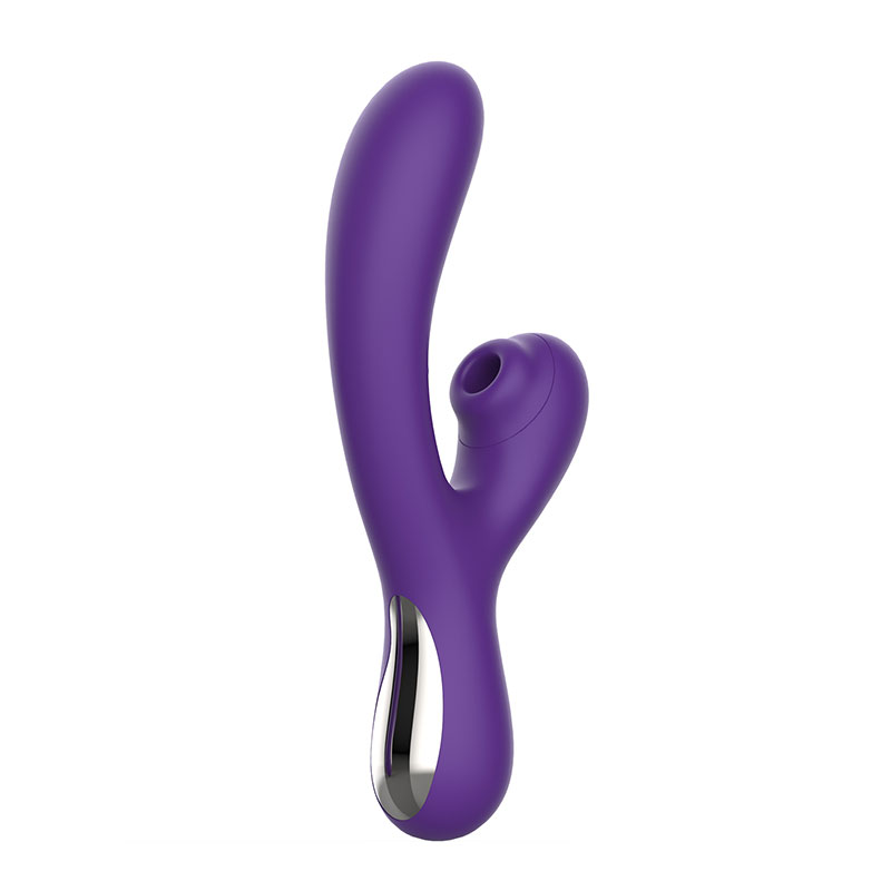 Duo Silicone Rabbit With Suction Functions Purple