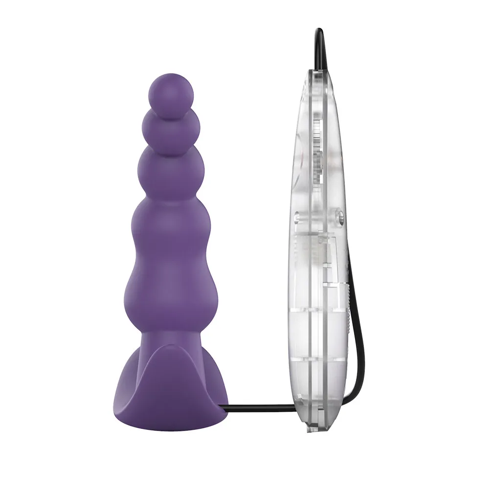 Plug anal vibrant en silicone multi-vitesses avec télécommande