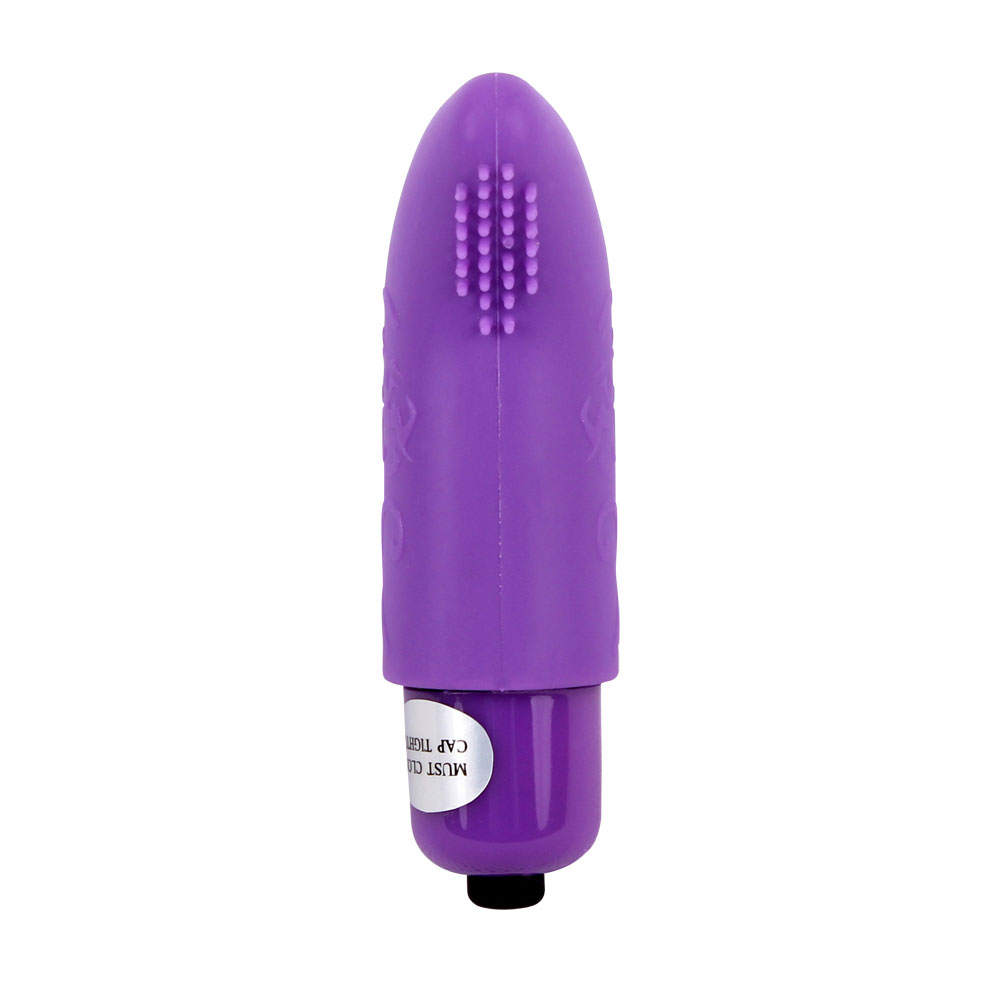 Vibration de doigt en silicone avec 7 puissantes fonctions de vibration Violet
