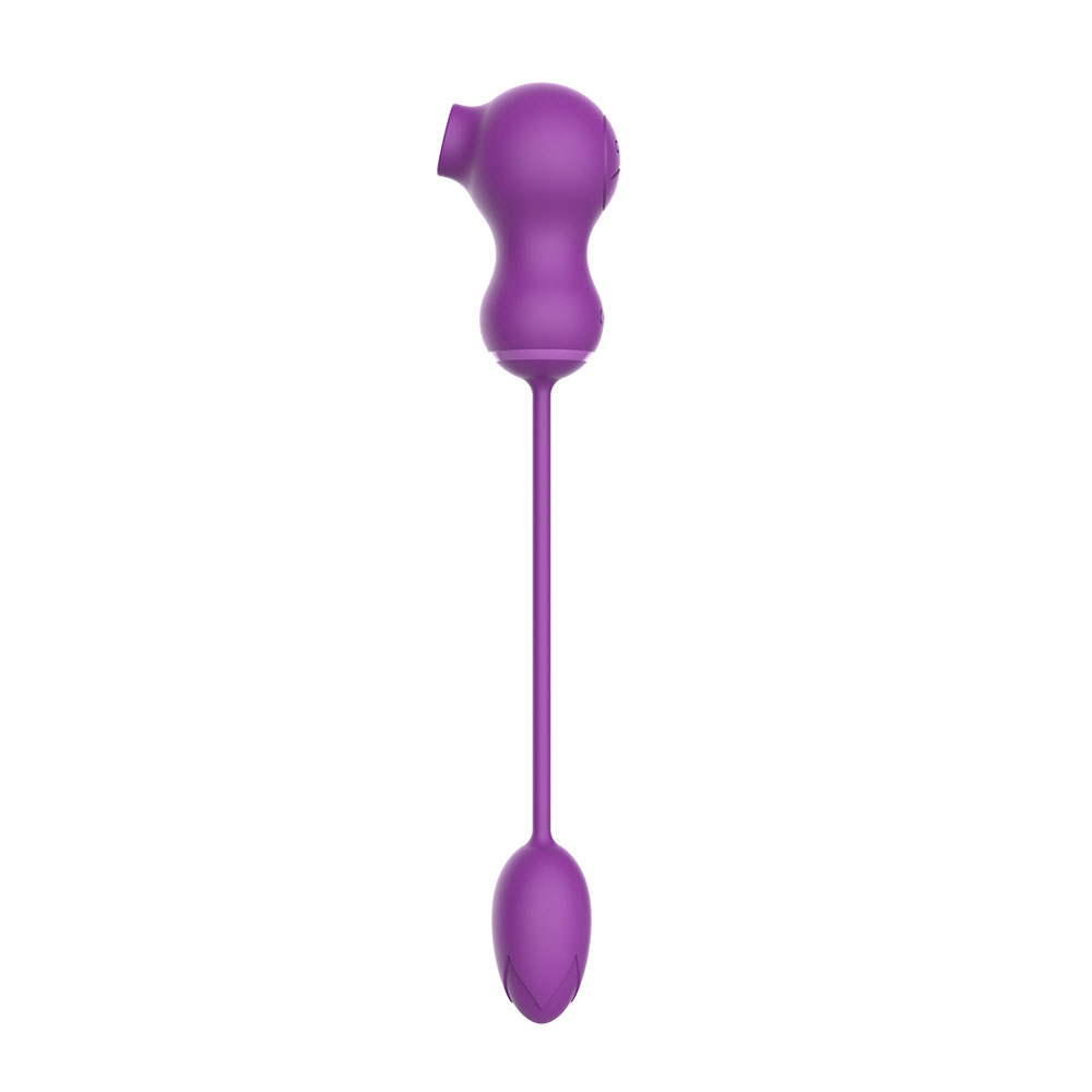 Silicone Vibrating Love Egg With Suction Functions For Clitoral Stimulation
