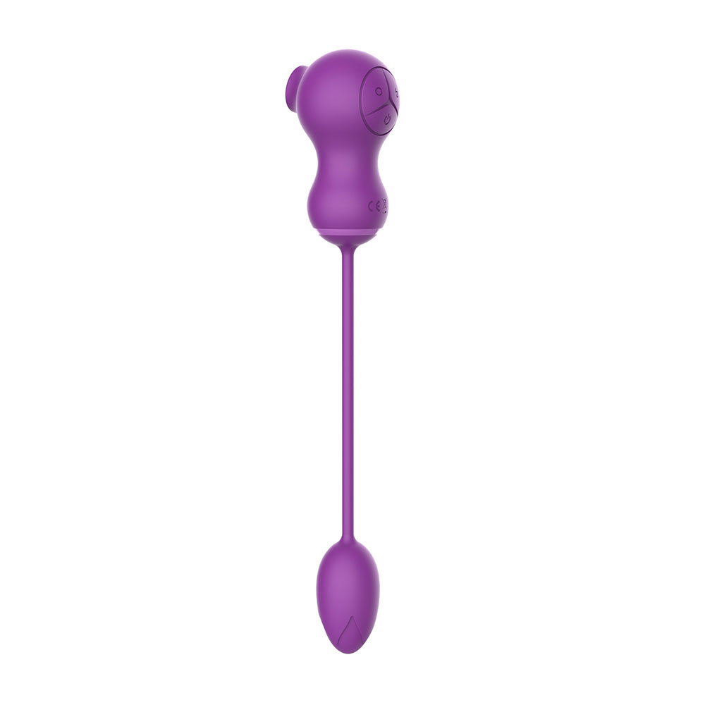 Silicone Vibrating Love Egg With Suction Functions For Clitoral Stimulation