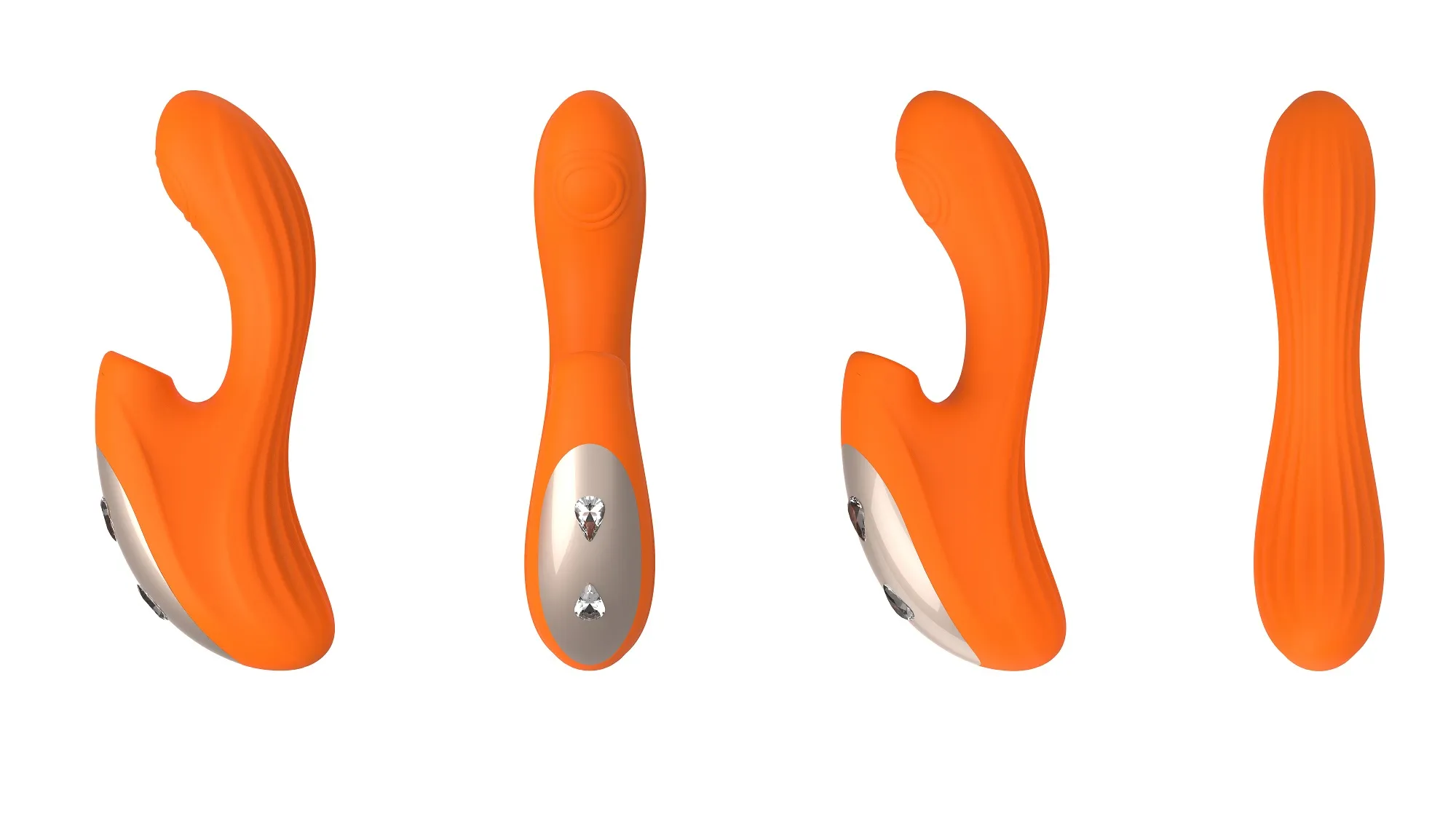 Klopf- und Saugvibrator Orange