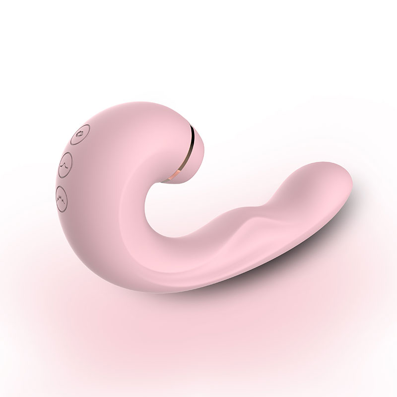 Tapping Vibe With Suction For Clitoral And G-spot Pink
