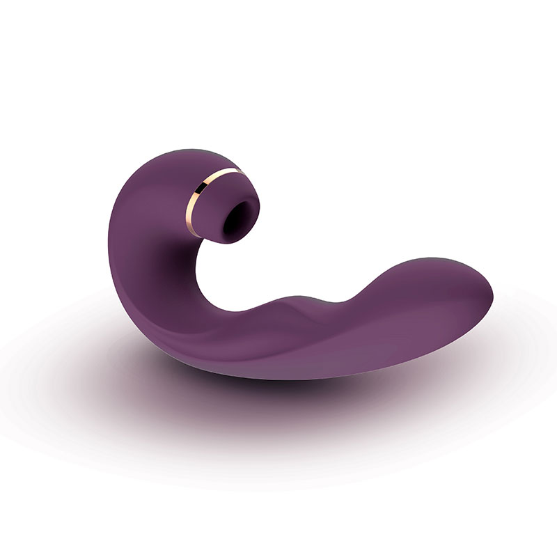 Tapping Vibe With Suction For Clitoral And G-spot Purple