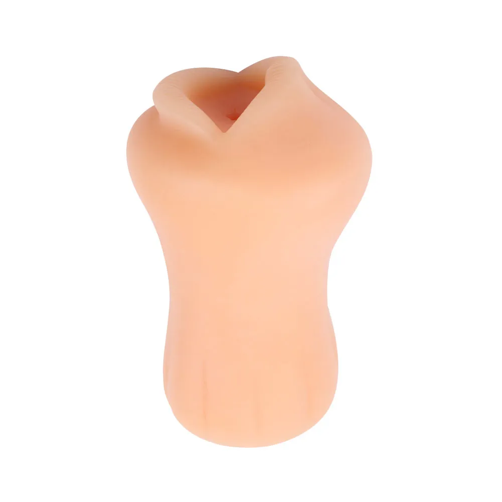 TPE Mužský masturbátor ve tvaru úst pro hluboké foukání v krku
